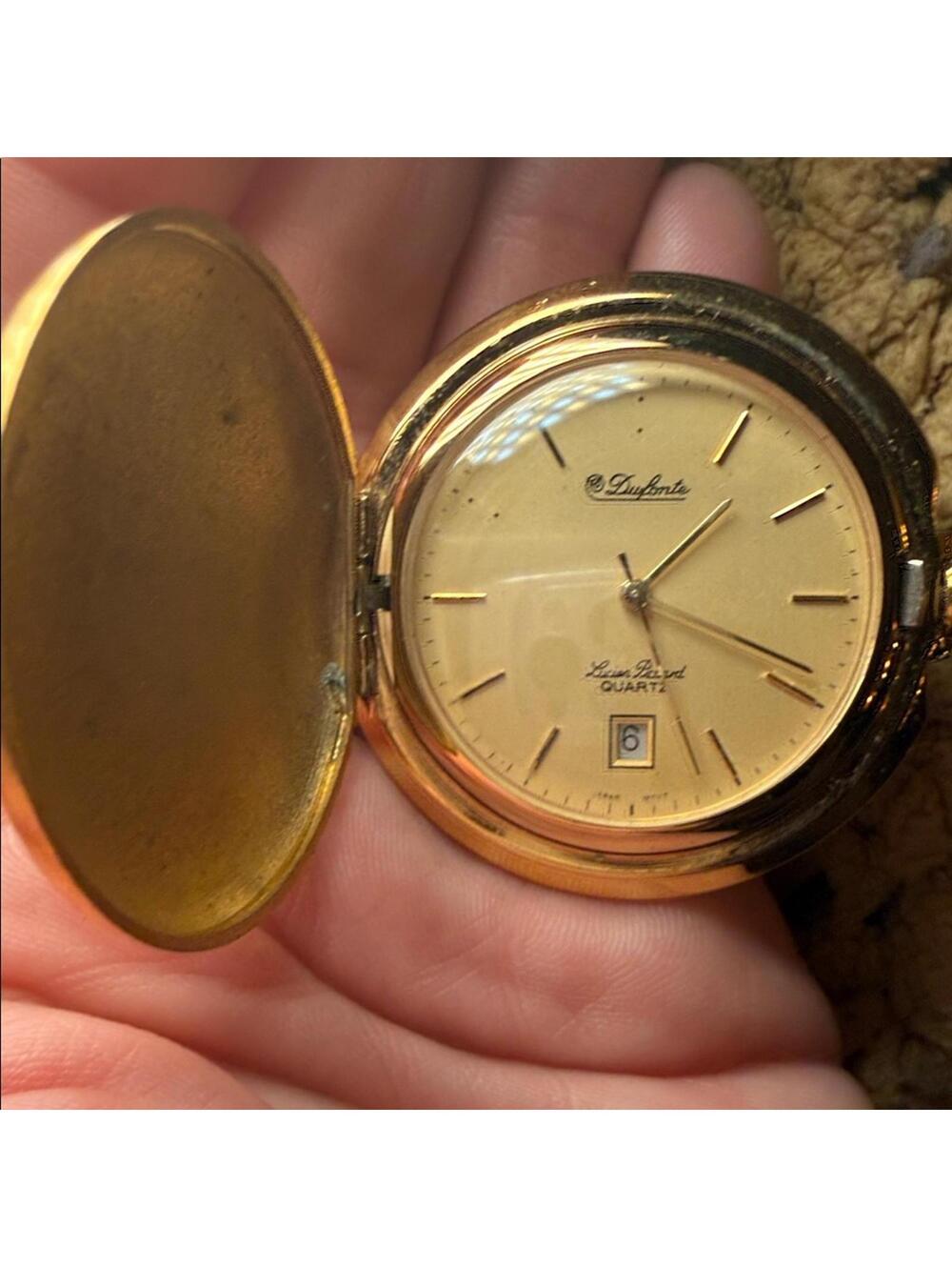 Lucien Piccard Dufonte Gold Pocket Watch